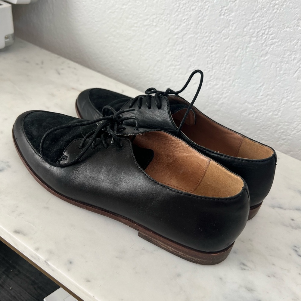 Blacks leather and suede madewell Oxford shoes